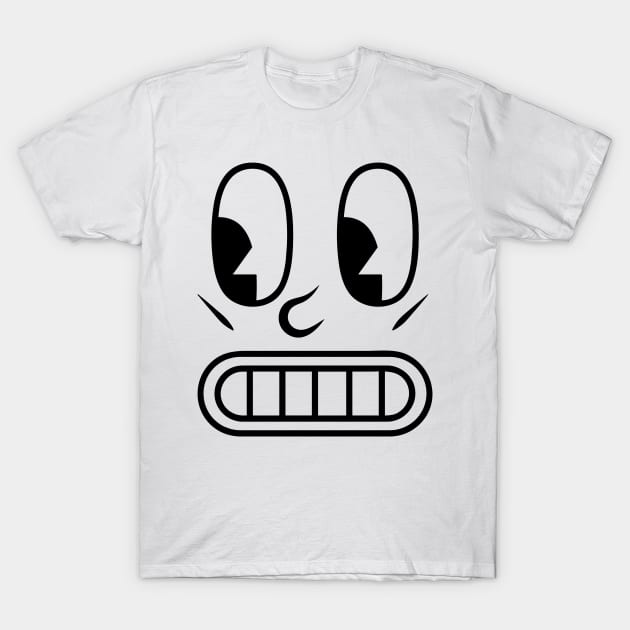 Black Surprise Emoji T-Shirt by rainvshine